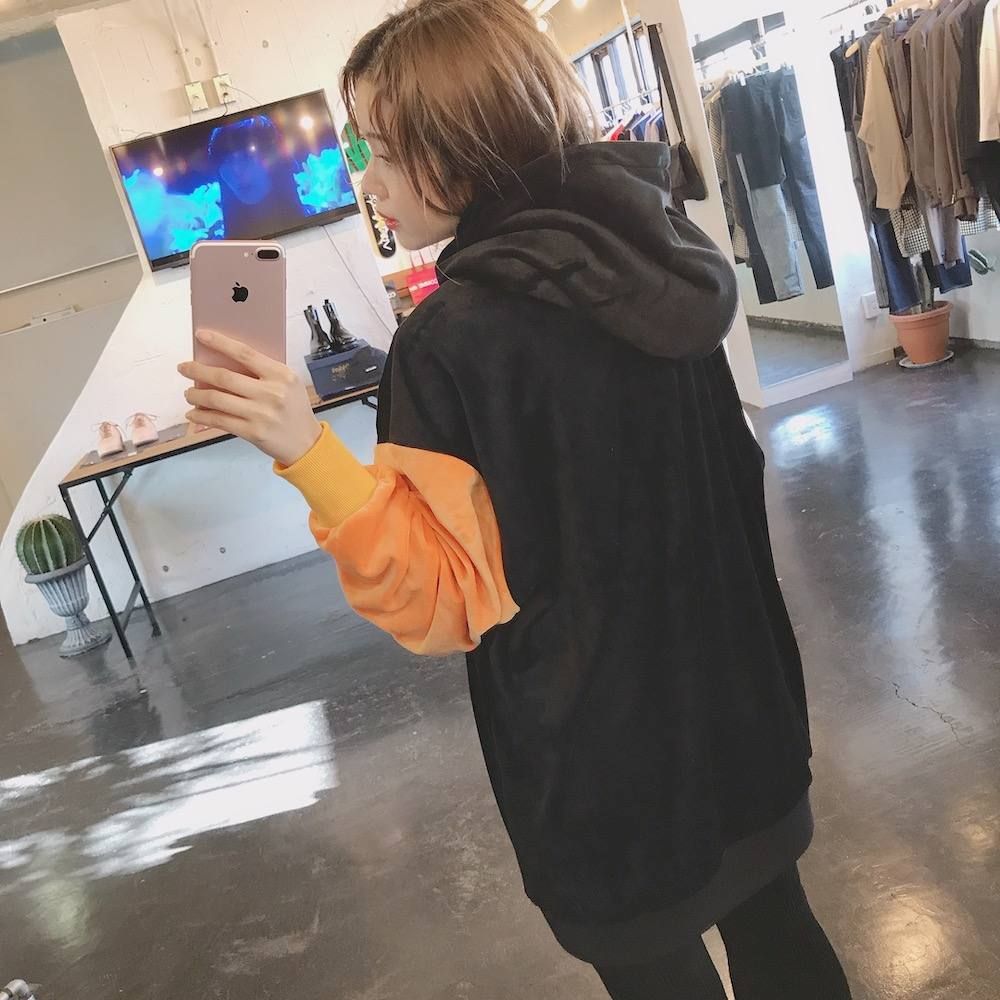 WIND AND SEA  VELOUR HOODIE"BLACK"stlye.2020.1.19