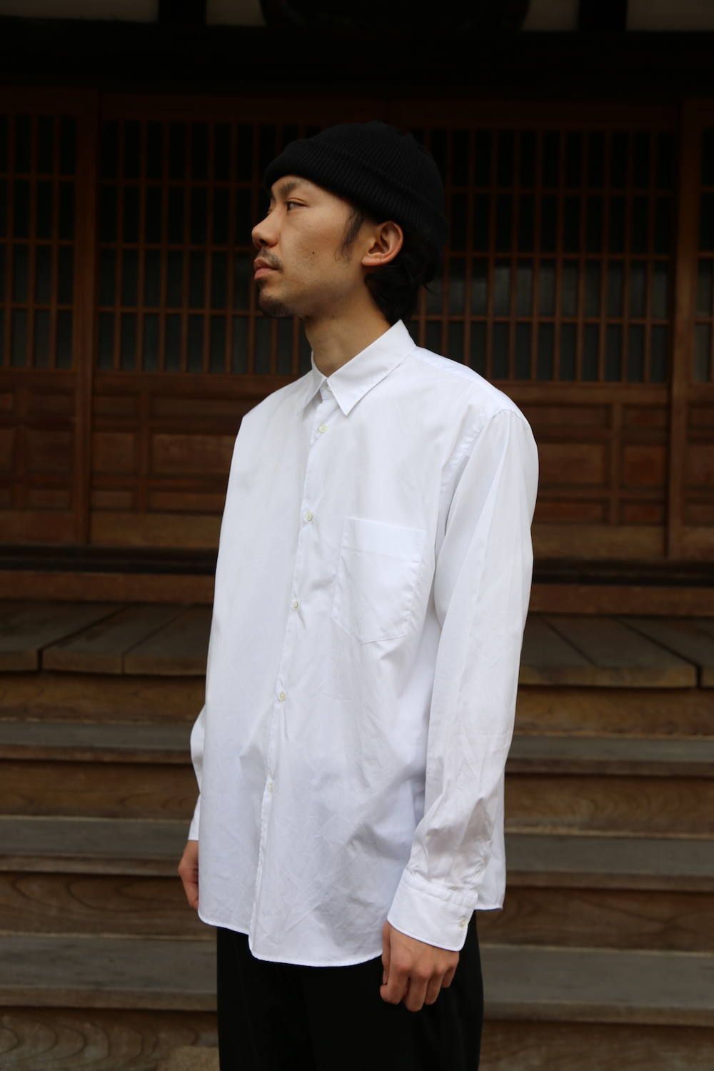 Graphpaper Broad Regular-Collar Shirts"WHITE"Style.2020.1.28.