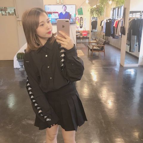 JieDa  SWITCHING SHIRT"BLACK"stlye.2020.1.15