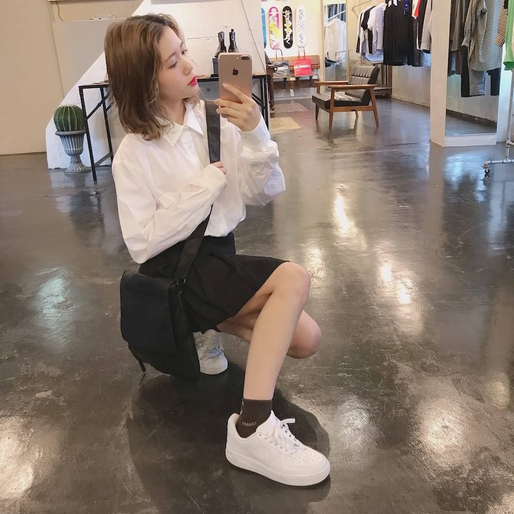 Graphpaper  Broad Regular-Collar Shirts"WHITE"style.2020.1.21