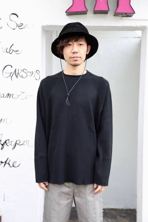 Graphpaper Waffle L/S Tee"BLACK"Style.2020.1.21.