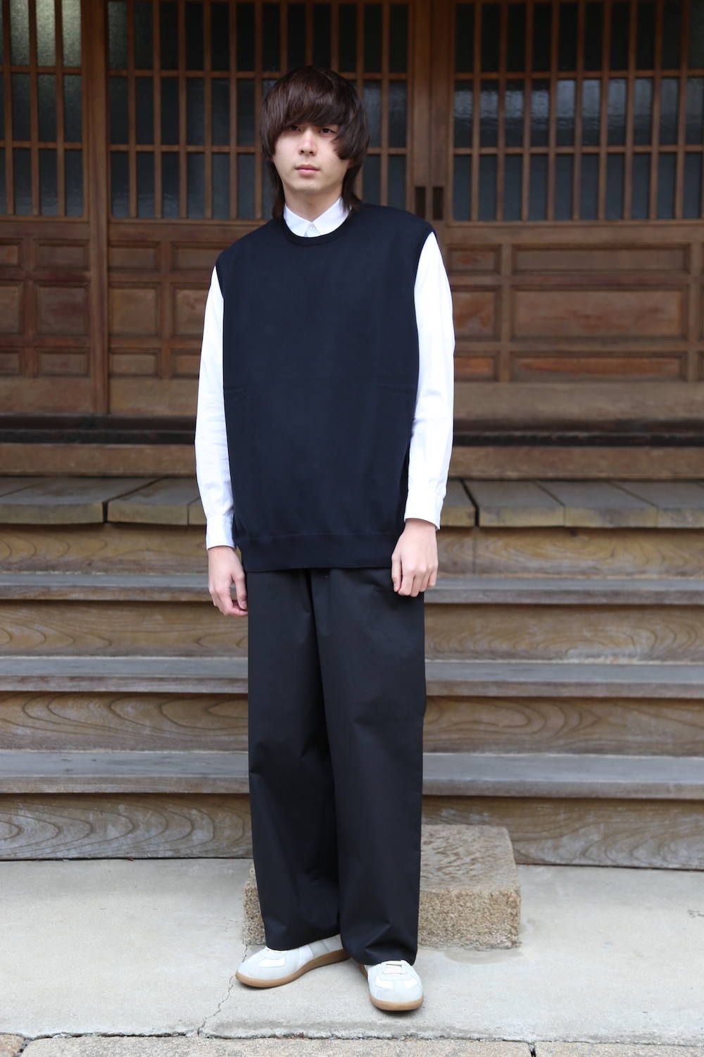 Graphpaper Stretch Typewriter Wide Cook Pants