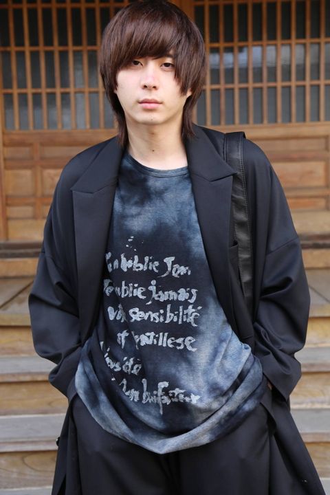 yohji yamamoto メッセージTシャツ"GRAY"Style.2020.1.28.