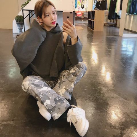 JieDa  SHORT HOODIE"BLACK"stlye.2020.1.8