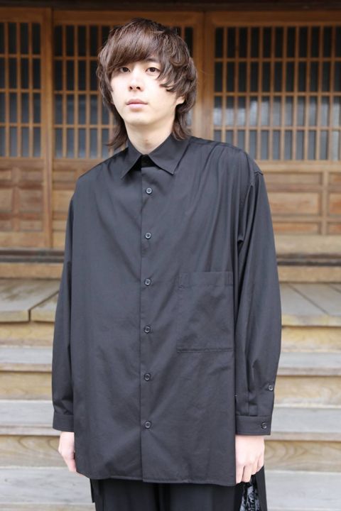 Yohji Yamamoto pour Homme 2020 S/S 新作前後段違いシャツ"BLACK"Style.2020.2.2.