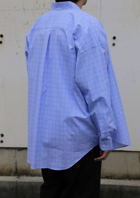 Graphpaper Thomas Mason Oversized B.D  Shirt "BLUE  CH"  style.2020.2.15.
