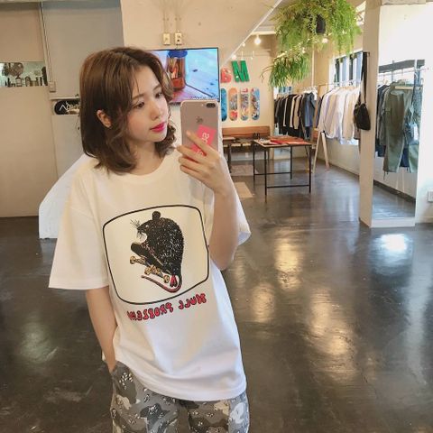 POGGY'S BOX SPRING SUMMER 2020 POGGYTHEMAN NULL PROBLEMO T-SHIRTS"WHITE"stlye.2020.2.18