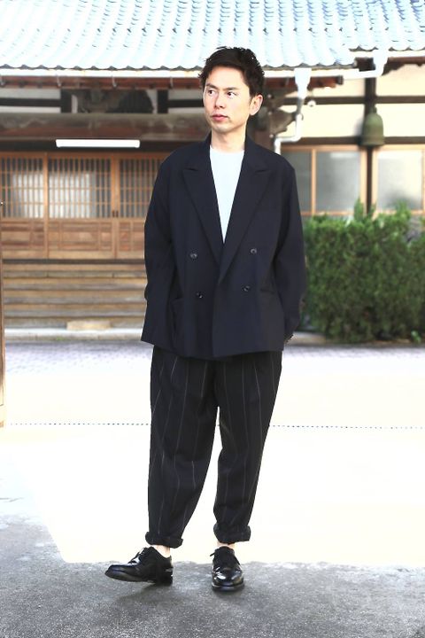 YOKE DOWNSIZING DOUBLE BREASTERD JACKET"DARK NAVY"style.2020.2.25.
