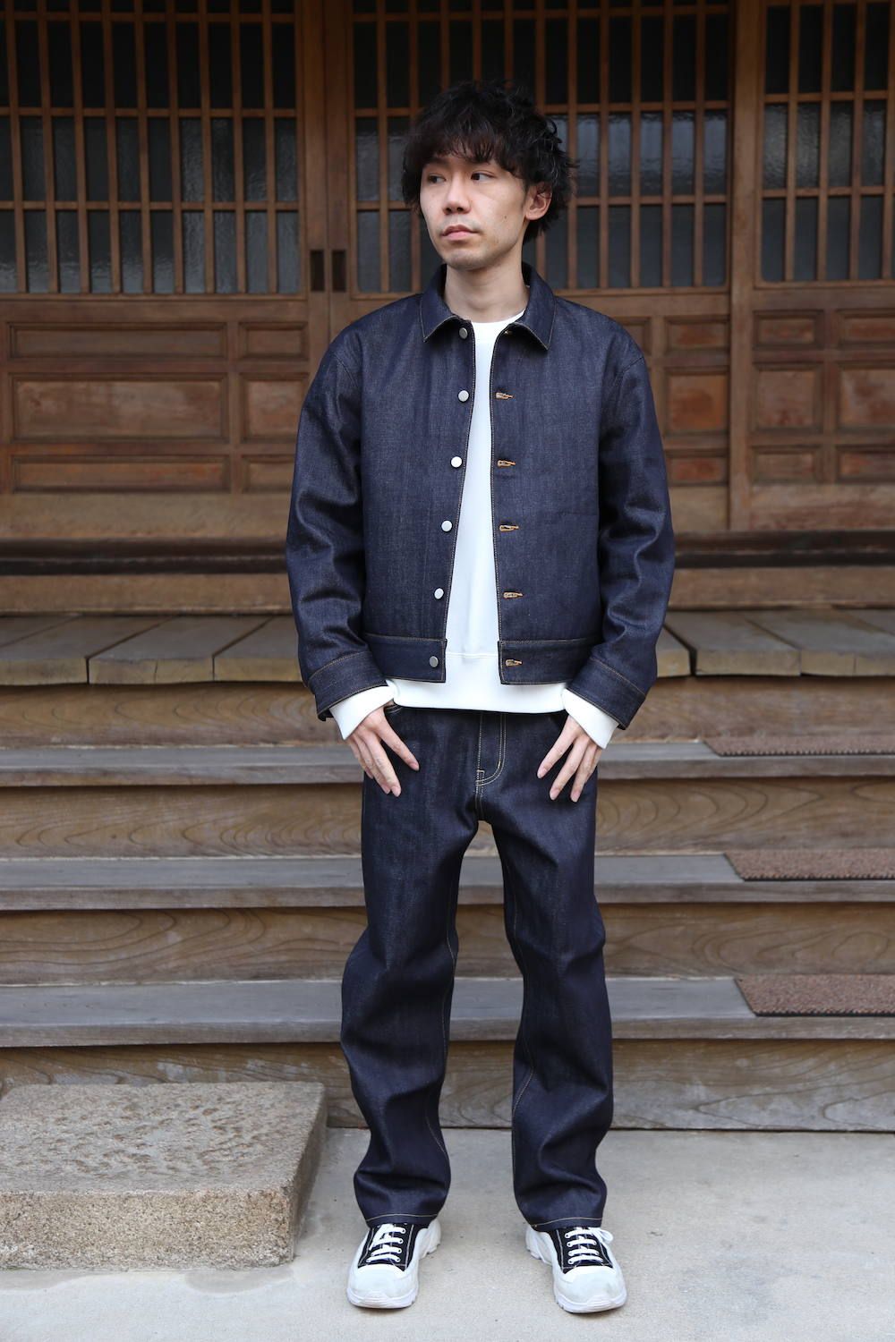 カラフルセット 3個 digawel denim jacket navy ディガウェルデニム