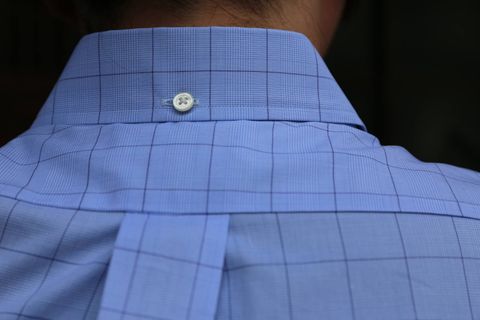 Graphpaper Thomas Mason L/S B.D  Box Shirt "BLUE CH"  style.2020.2.8.