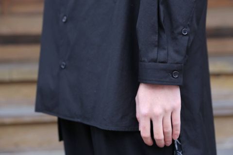 Yohji Yamamoto pour Homme 2020 S/S 新作前後段違いシャツ"BLACK"Style.2020.2.2.