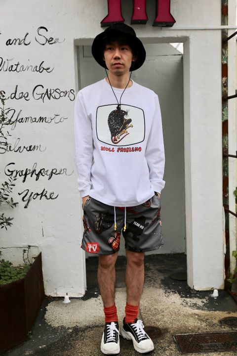 POGGYTHEMAN POGGYTHEMAN NULL PROBLEMO L/S T-SHIRTS"WHITE"Style.2020.2.18.