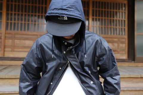 YOKE STAND COLLAR OVER COAT"BLACK"Style.2020.2.28.