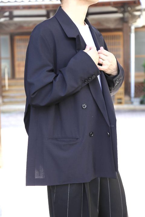 YOKE DOWNSIZING DOUBLE BREASTERD JACKET"DARK NAVY"style.2020.2.25.