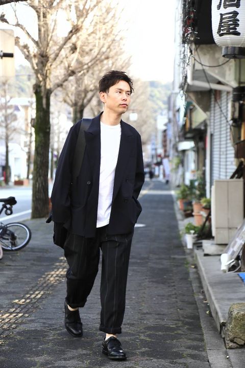 YOKE DOWNSIZING DOUBLE BREASTERD JACKET"DARK NAVY"style.2020.2.25.