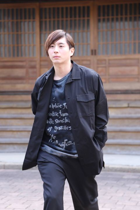 yohji yamamoto R-CDH開襟シャツ"BLACK"Style.2020.2.10.