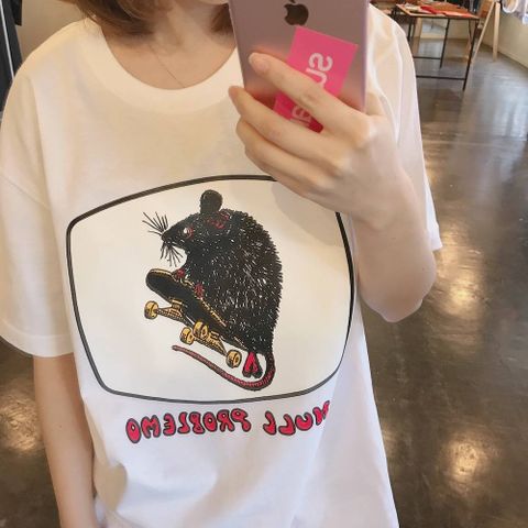 POGGY'S BOX SPRING SUMMER 2020 POGGYTHEMAN NULL PROBLEMO T-SHIRTS"WHITE"stlye.2020.2.18