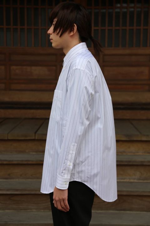 Graphpaper Thomas Mason L/S B.D  Box Shirt "BLACK"  style.2020.2.8.