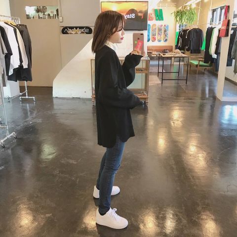 Graphpaper Waffle L/S Tee"BLACK"style.2020.2.12