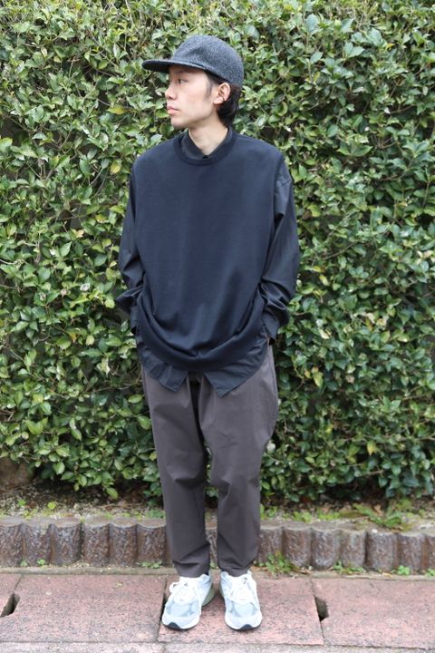 Graphpaper Suvin Vest"BLACK"スタイル.2020.2.2.