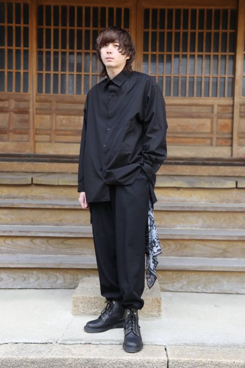 Yohji Yamamoto pour Homme 2020 S/S 新作前後段違いシャツ"BLACK"Style.2020.2.2.
