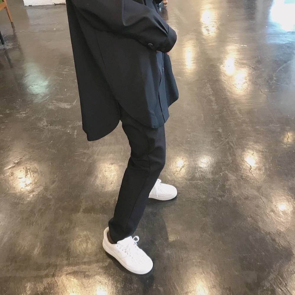 Dulcamara 新作 よそいきラウンドヘムシャツ-P"BLACK"stlye.2020.2.29