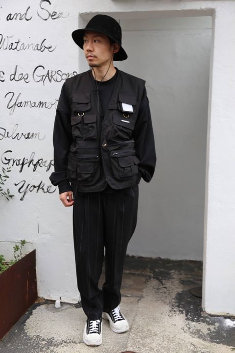 WIND AND SEA UTILITY VEST"BLACK"Style.2020.2.28.