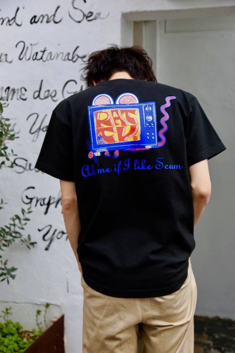 POGGYTHEMAN POGGYTHEMAN RAT TV T-SHIRTS"BLACK"Style.2020.2.18.