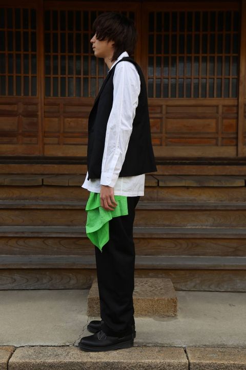 sulvam Gaba no sleeve JKT"BLACK"Style.2020.2.2.