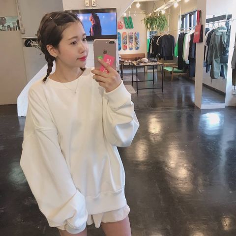 YOKE  新作OVERSIZED PIPING SWEAT"WHITE"style.2020.2.12