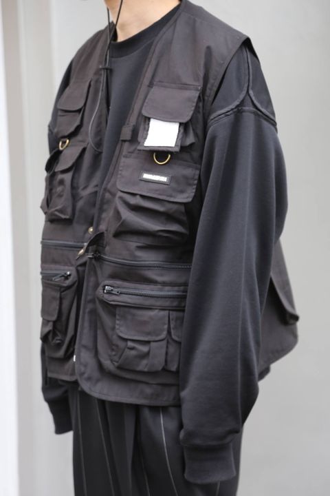 WIND AND SEA UTILITY VEST"BLACK"Style.2020.2.28.