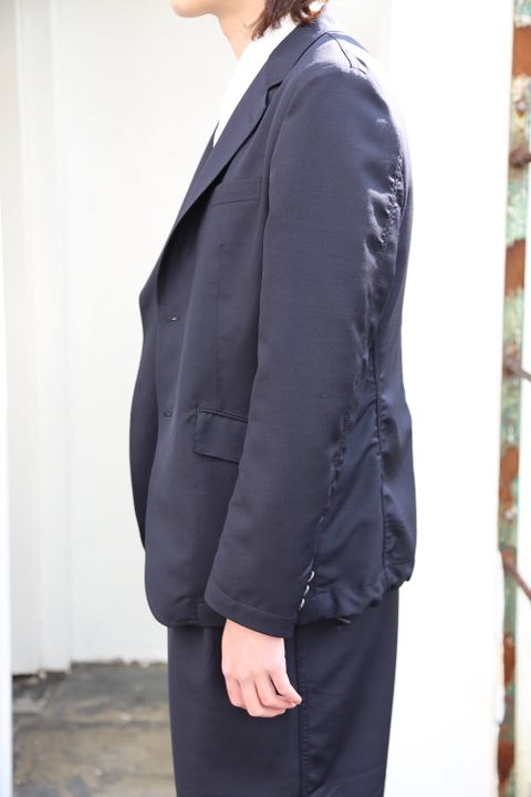 COMME des GARCONS HOMME ウールモヘアトロ×メッシュジャケット"NAVY"Style.2020.2.3.