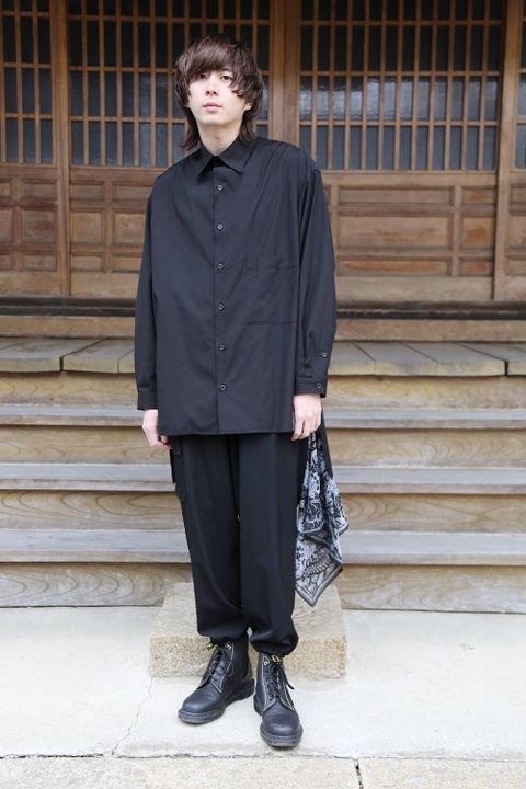 Yohji Yamamoto pour Homme 2020 S/S 新作前後段違いシャツ"BLACK"Style.2020.2.2.