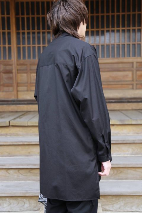 Yohji Yamamoto pour Homme 2020 S/S 新作前後段違いシャツ"BLACK"Style.2020.2.2.