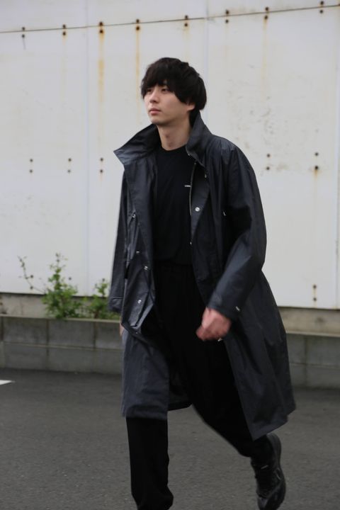 YOKE YOKE STAND COLLAR OVER COAT style.2020.2.22.