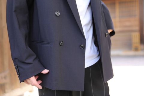 YOKE DOWNSIZING DOUBLE BREASTERD JACKET"DARK NAVY"style.2020.2.25.