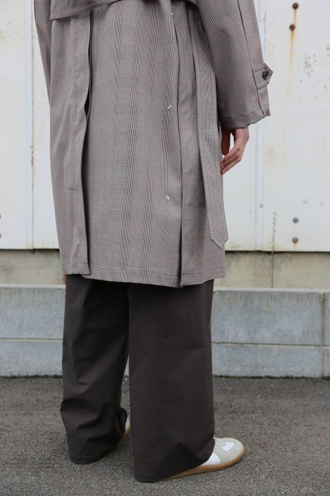 YOKE  DOWNSIZING BALL COLLAR COAT"GLEN CHECK"Style.2020.2.10.