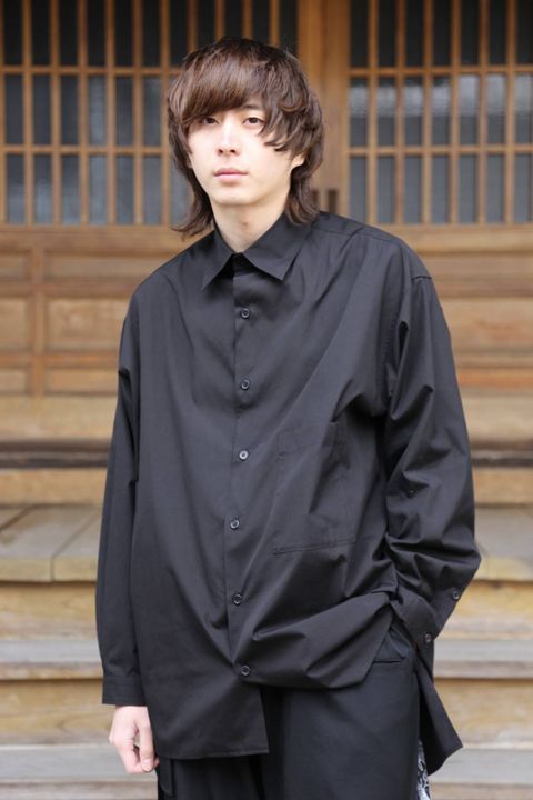 Yohji Yamamoto pour Homme 2020 S/S 新作前後段違いシャツ"BLACK"Style.2020.2.2.