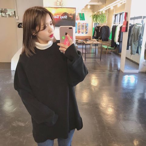 Graphpaper Waffle L/S Tee"BLACK"style.2020.2.12