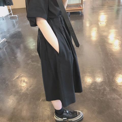 YohjiYamamoto ウエストゴムタックHP BK・C/ツイル style.2020.2.12