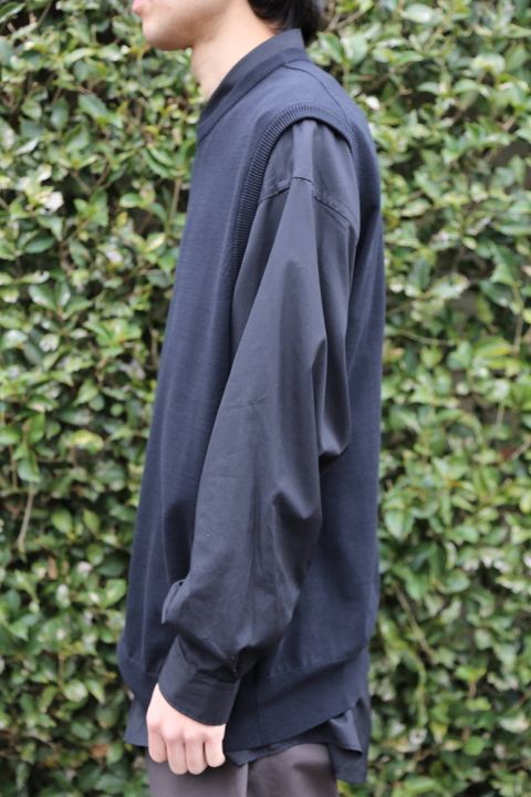 Graphpaper Suvin Vest"BLACK"スタイル.2020.2.2.