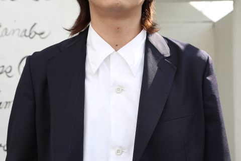 COMME des GARCONS HOMME ウールモヘアトロ×メッシュジャケット"NAVY"Style.2020.2.3.