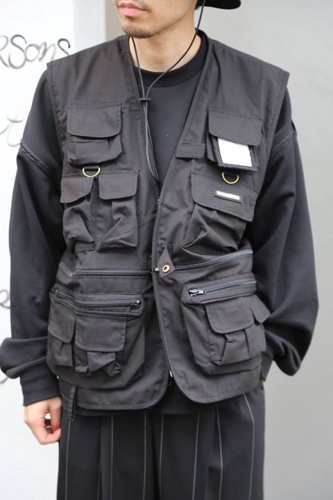 WIND AND SEA UTILITY VEST"BLACK"Style.2020.2.28.