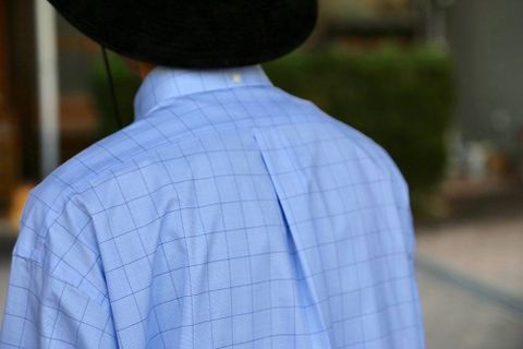 Graphpaper Thomas Mason L/S B.D Box Shirt "BLUE CH"Style.2020.2.14.