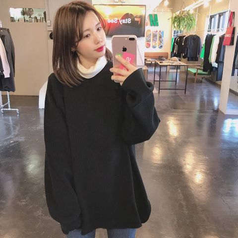Graphpaper Waffle L/S Tee"BLACK"style.2020.2.12
