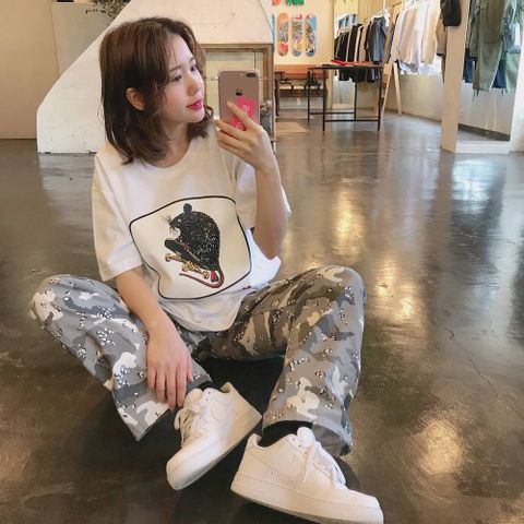 POGGY'S BOX SPRING SUMMER 2020 POGGYTHEMAN NULL PROBLEMO T-SHIRTS"WHITE"stlye.2020.2.18