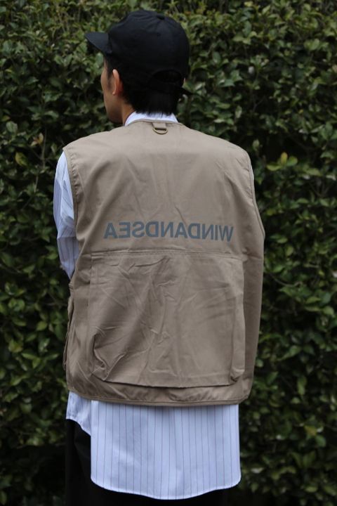 WIND AND SEA UTILITY VEST"BEIGE"Style.2020.2.28.
