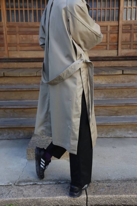 YOKE DOPWNSING BAL COLLAR COAT"KHAKI"Style.2020.2.14.