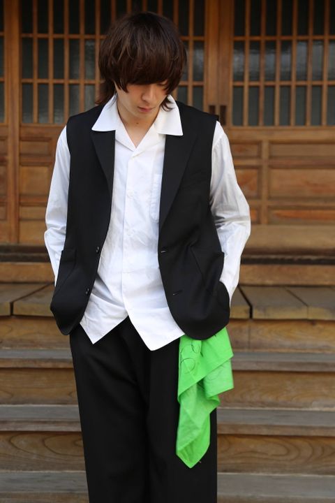 sulvam Gaba no sleeve JKT"BLACK"Style.2020.2.2.