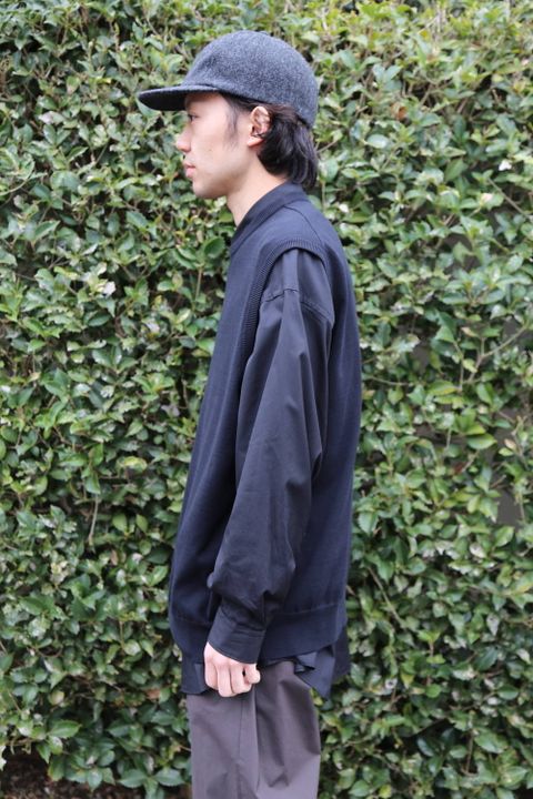 Graphpaper Suvin Vest"BLACK"スタイル.2020.2.2.